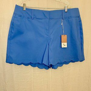 Lane Bryant NWT Blue Allie Short, 5” Inseam, Scalloped Hem, Size 18